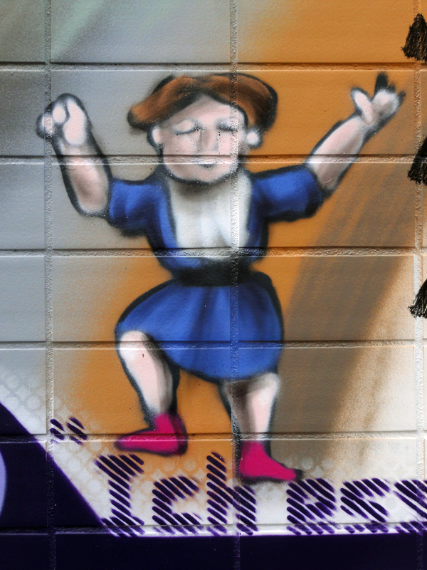 Struwwelpeter-Mural in Frankfurt-Bornheim