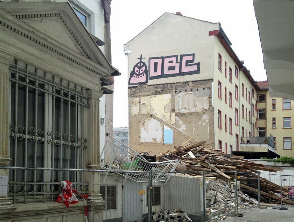 Rückseite der Baustelle in der Höhenstraße