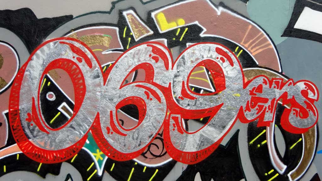 069ers-Graffiti bei der Hall of Fame in Frankfurt