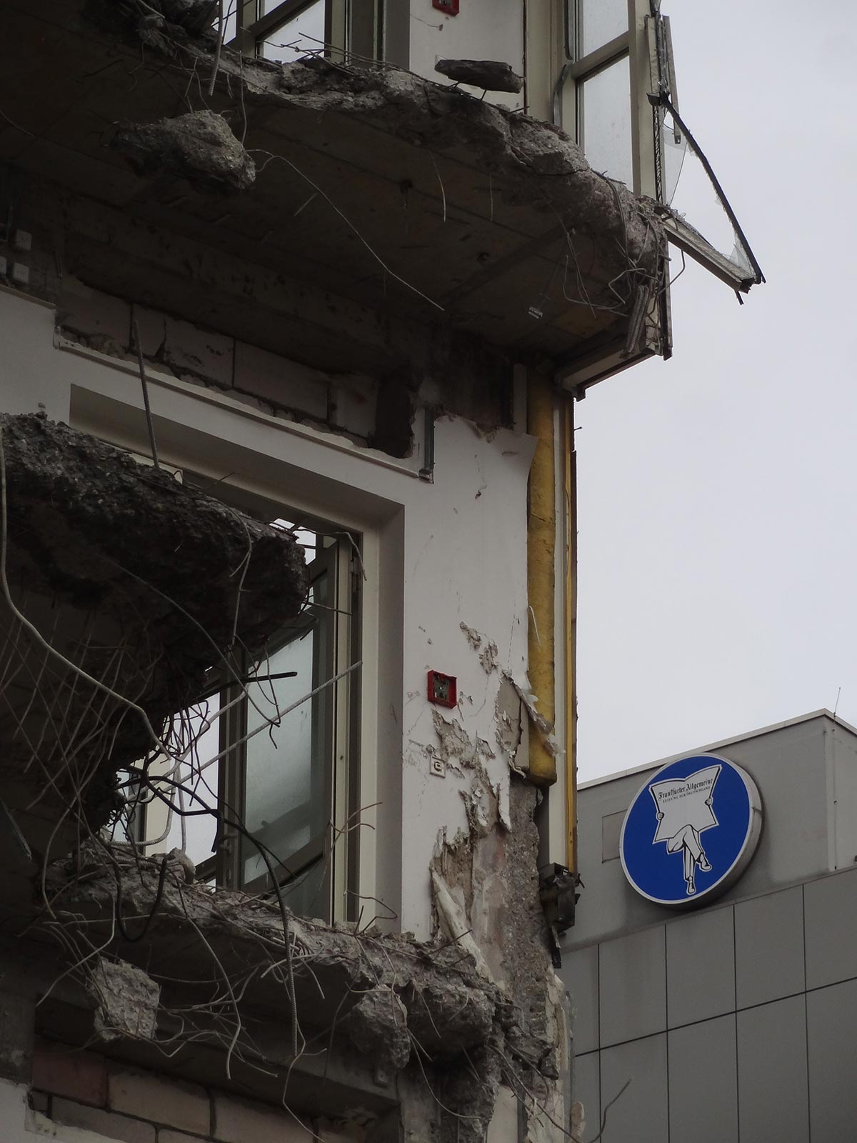 Abrissarbeiten ehemaliges Zeitungsviertel in Frankfurt