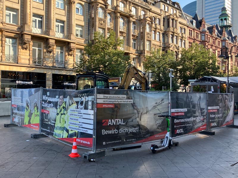 Baustelle am sogenannten Kaisertor in Frankfurt