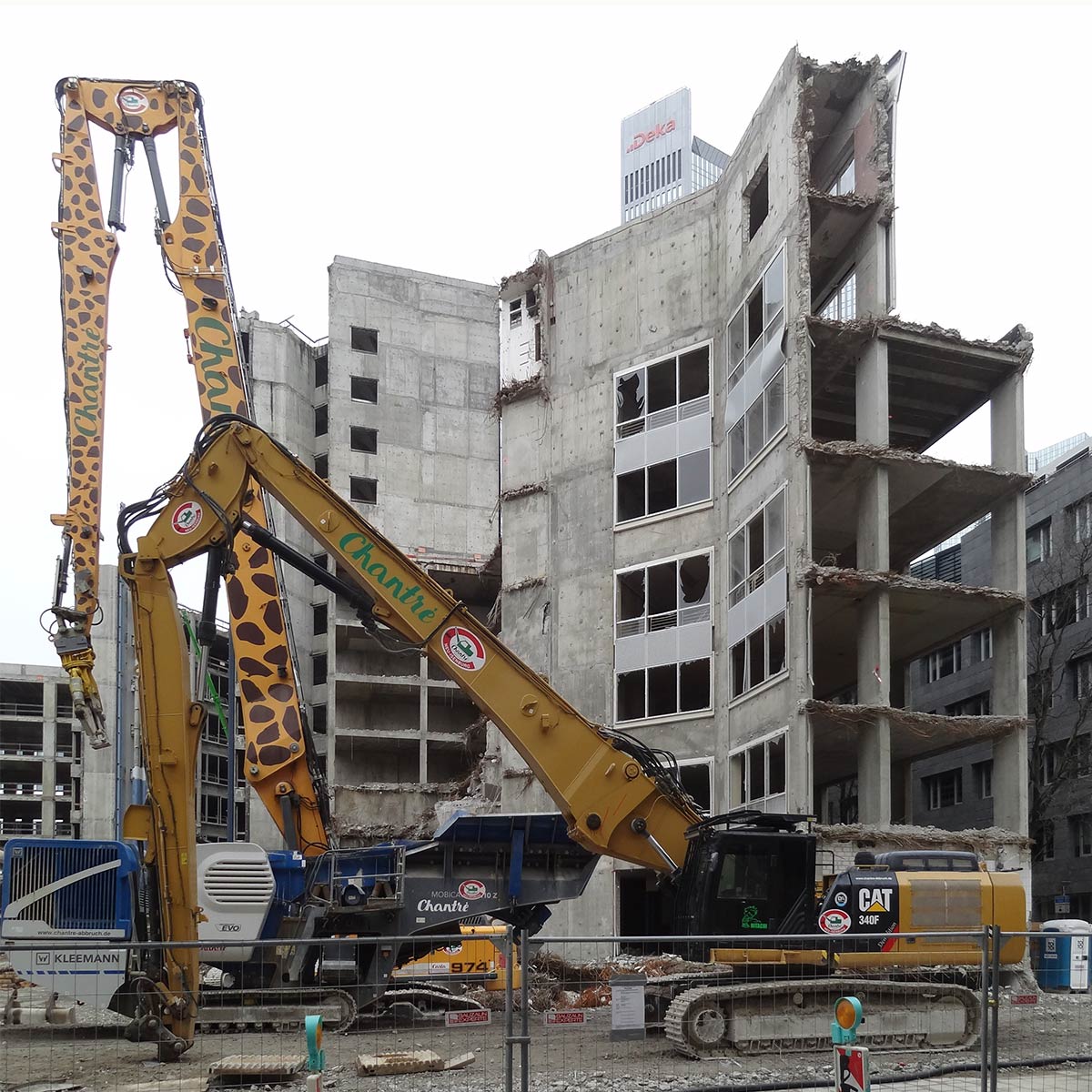 Baustelle Bürogebäude Canyon an de Ecke Weserstraße und Niddastraße in Frankfurt