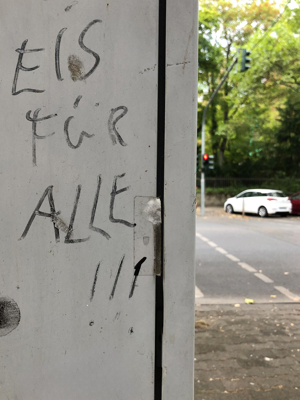 Eis für alle - Spruch in Frankfurt