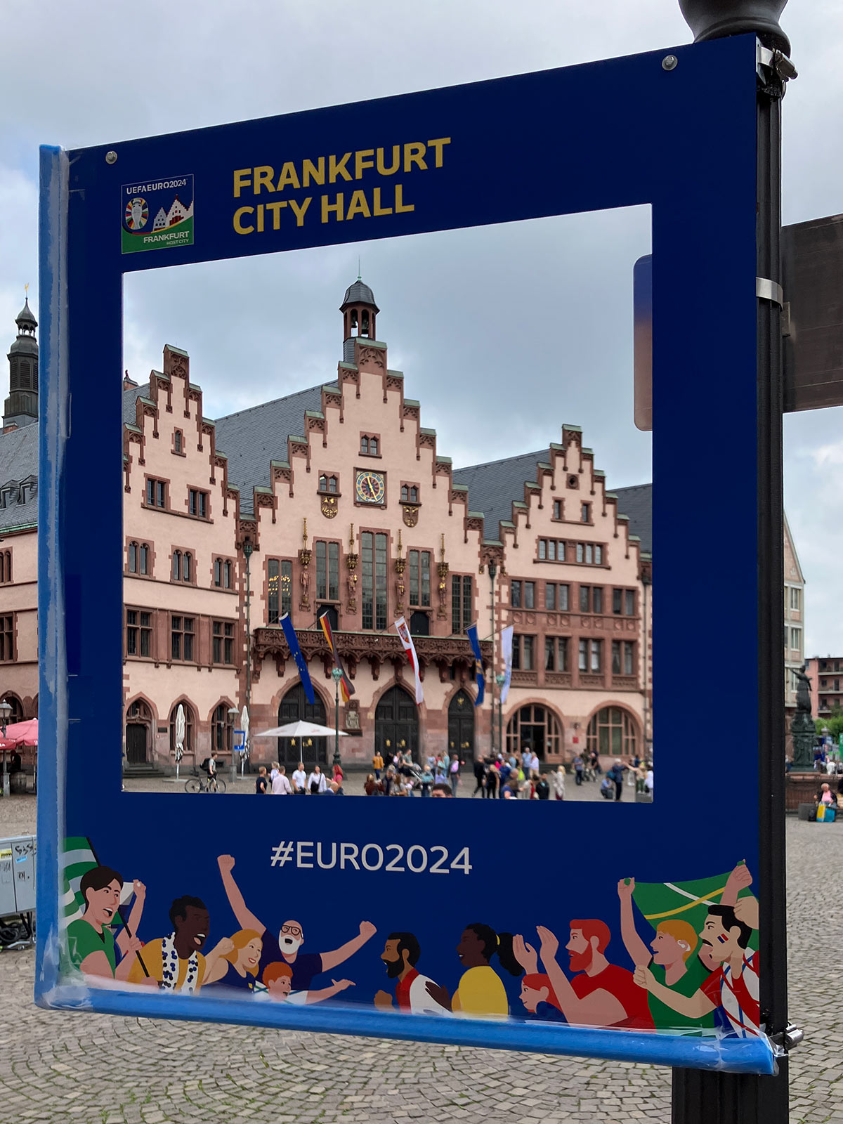 EURO 2024 Sightseeing Frames in Frankfurt - City Hall