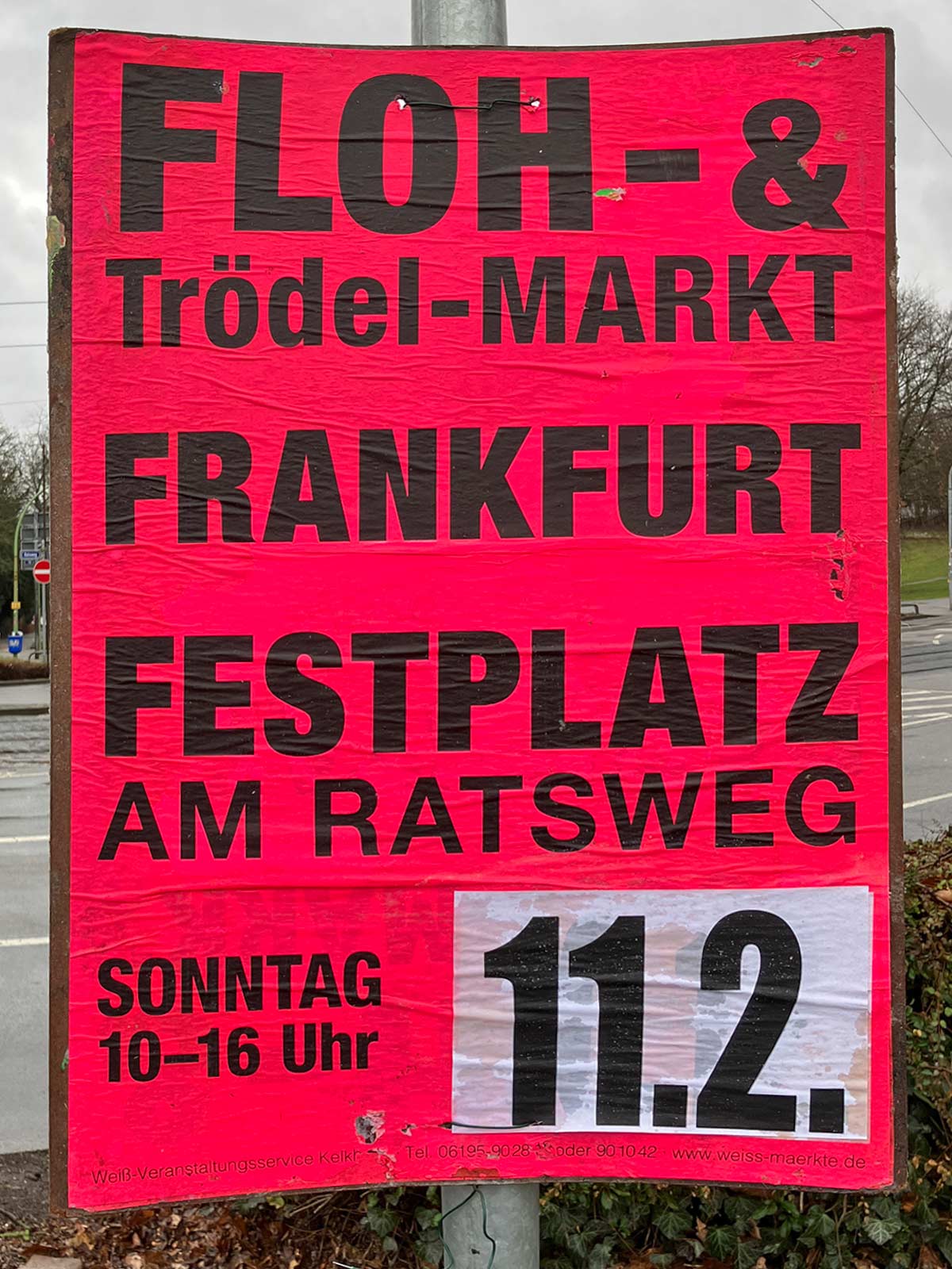 Floh- und Trödelmarkt auf dem Festplatz am Ratsweg - Plakatgestaltung in Frankfurt