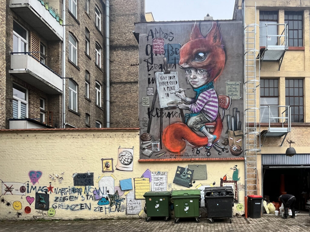 Hera von Herakut - Mural im OllOhof in Mainz