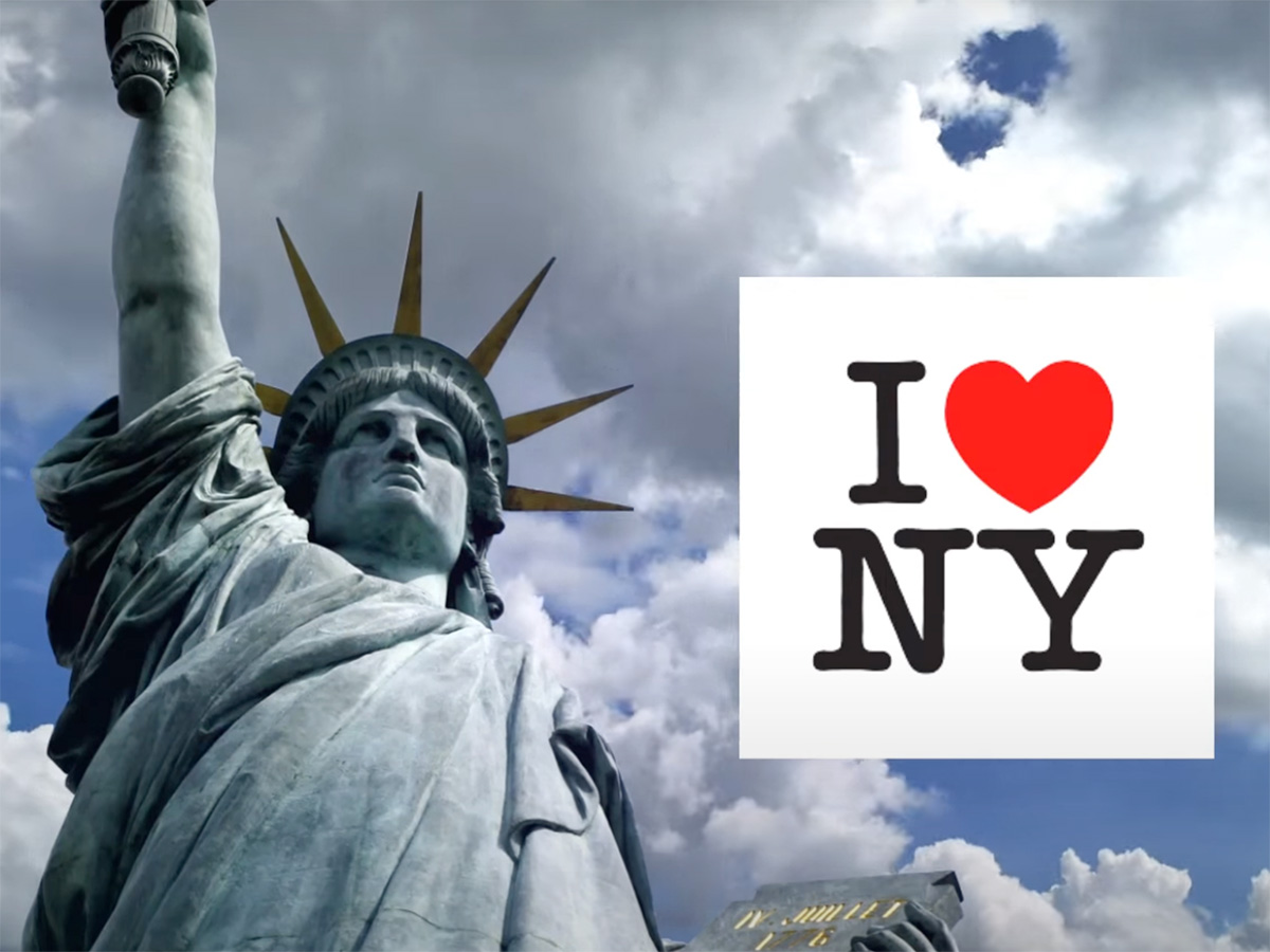 I LOVE NY Logo mit Freiheitsstatue
