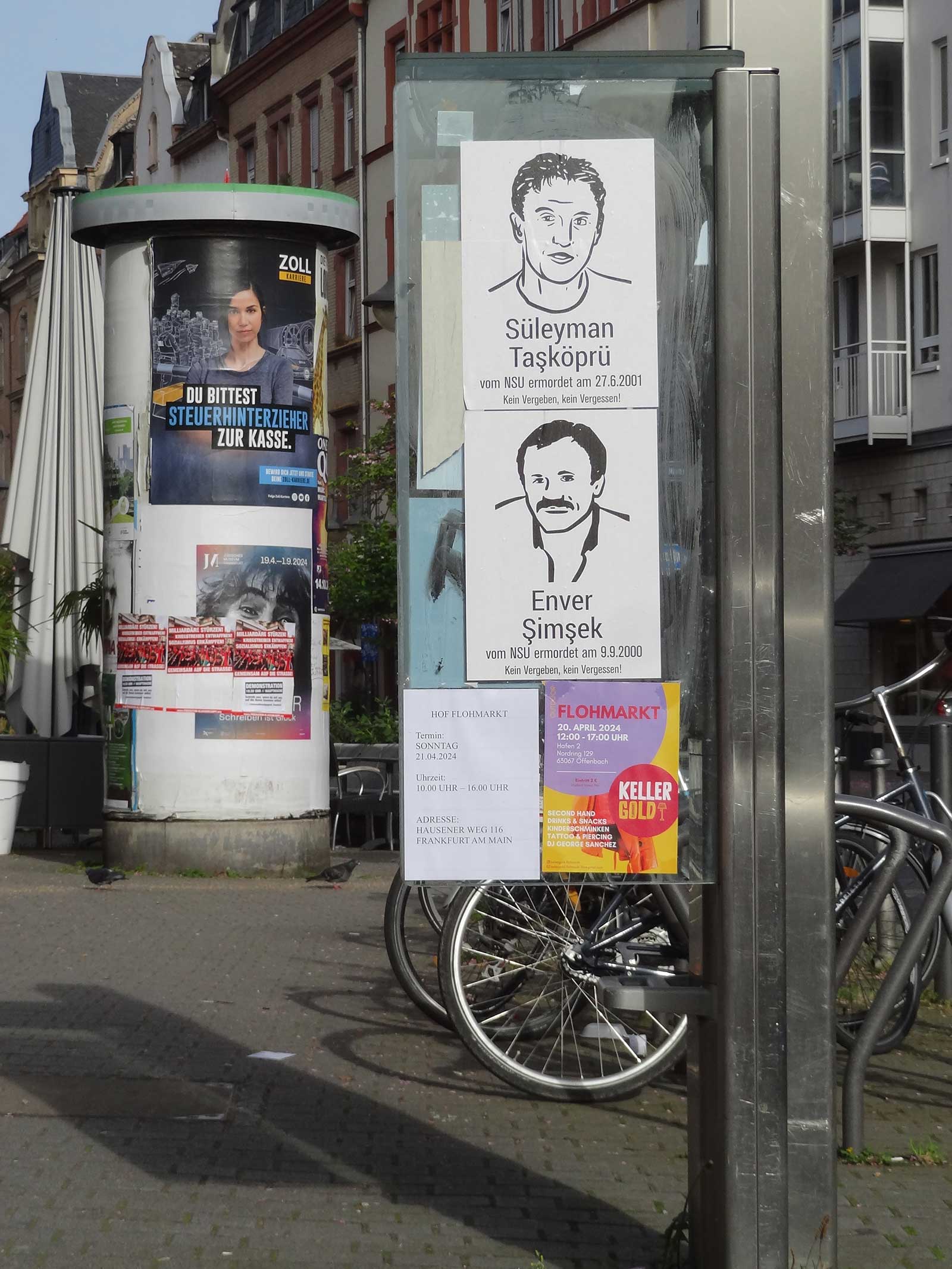 Plakataktion in Gedenken an die Opfer des NSU