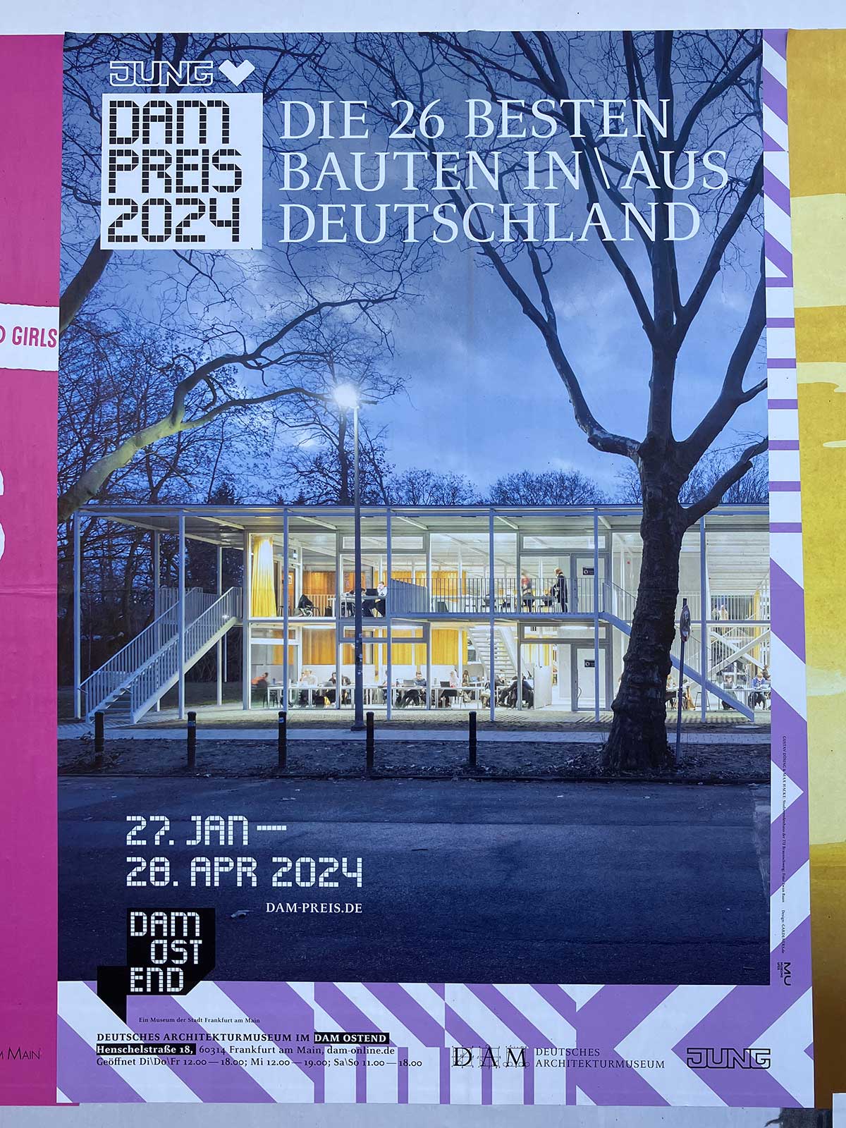 Plakatgestaltungen in Frankfurt - DAM-Preis 2024 im Deutschen Architekturmuseum