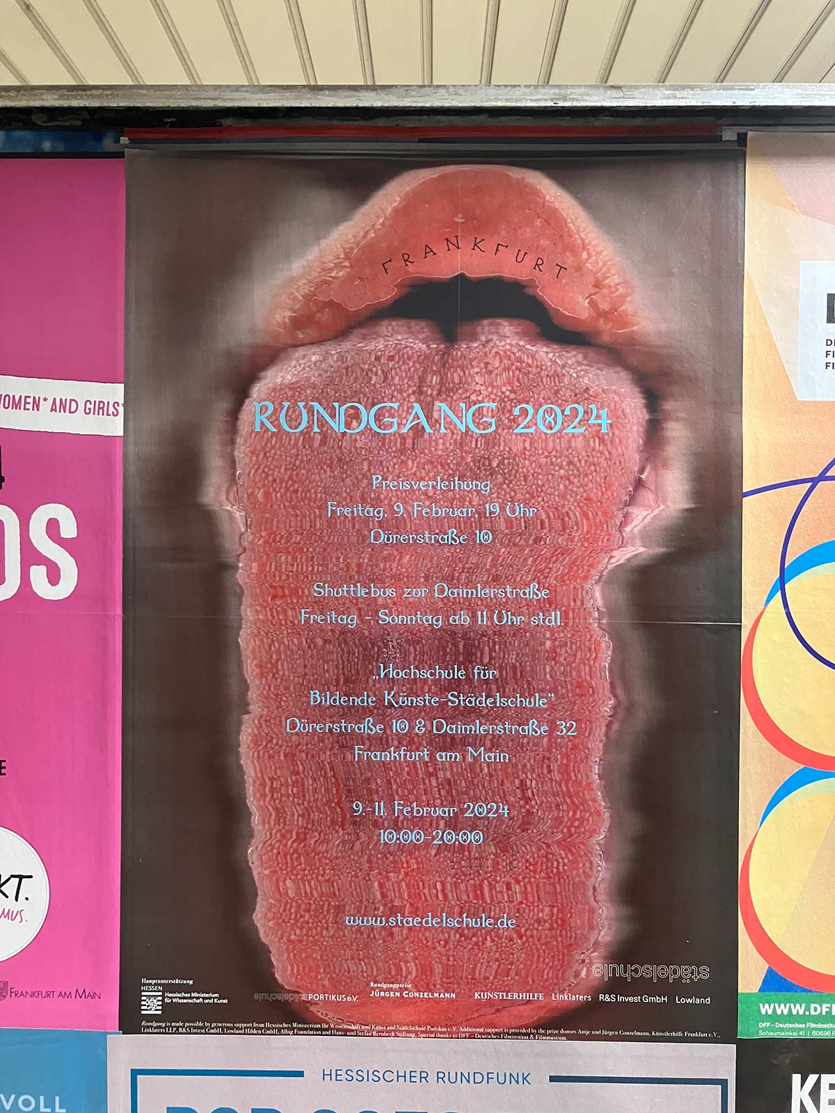 Plakatgestaltungen in Frankfurt - Städelschule Rundgang 2024