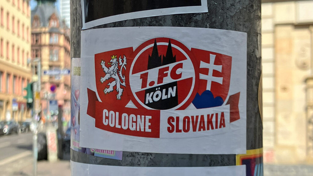 Slowakaei-Aufkleber zur EURO 2024 in Frankfurt