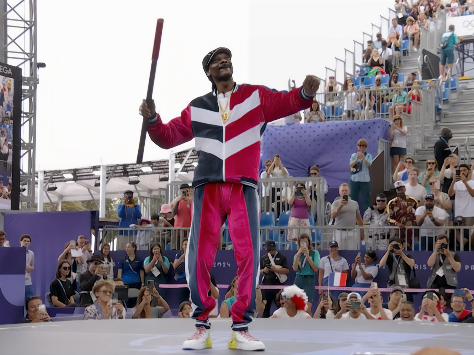 Snoop Dogg at the Breaking Event of the B-Girls at the Olympics in Paris 2024