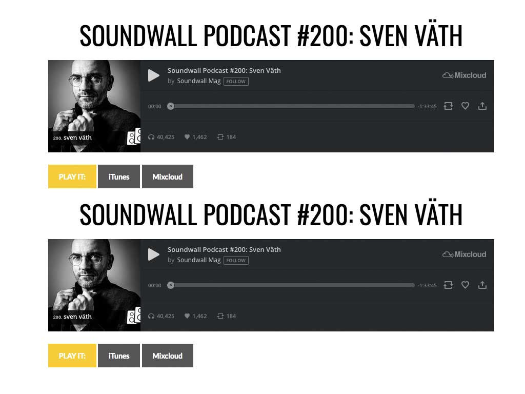 Soundwall Podcast mit Sven Väth