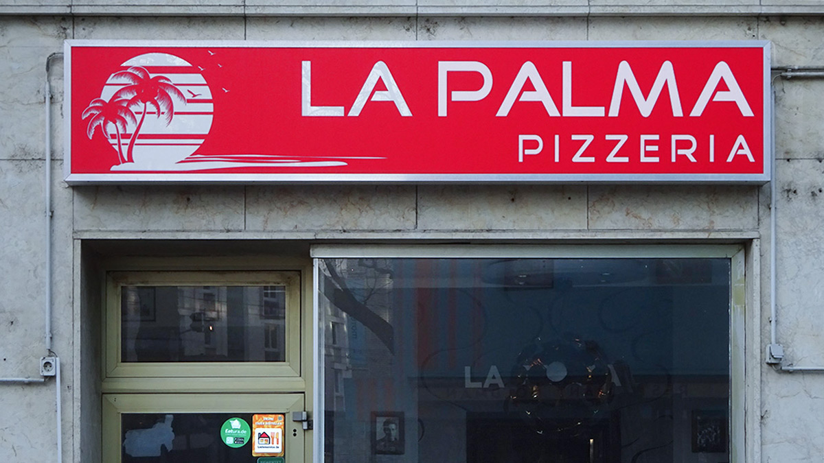 Typografie, Schilder und Logos in Frankfurt - La Palma Pizzeria