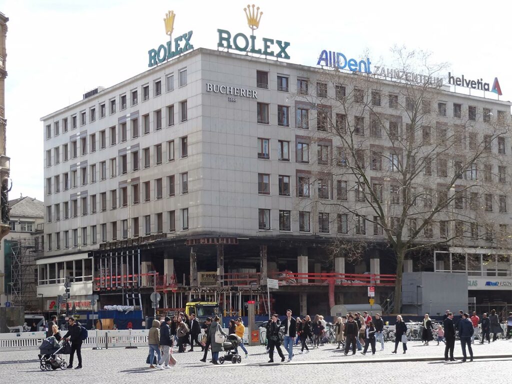 Umbaurbeiten bei Bucherer in Frankfurt