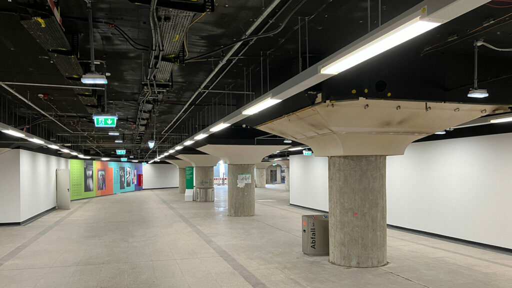 Umbaumaßnahmen in der B-Ebene im Frankfurter Hauptbahnhof