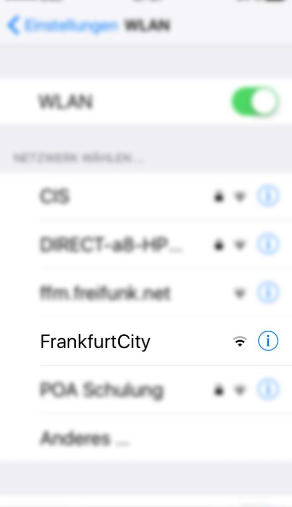 WLAN-Namen in Frankfurt - Frankfurt City